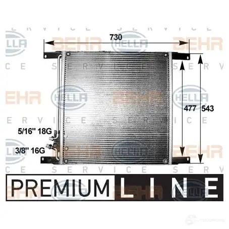 Радиатор кондиционера HELLA _BEHR HELLA SERVICE_ GHMZ6Y 38918 8fc351300041
