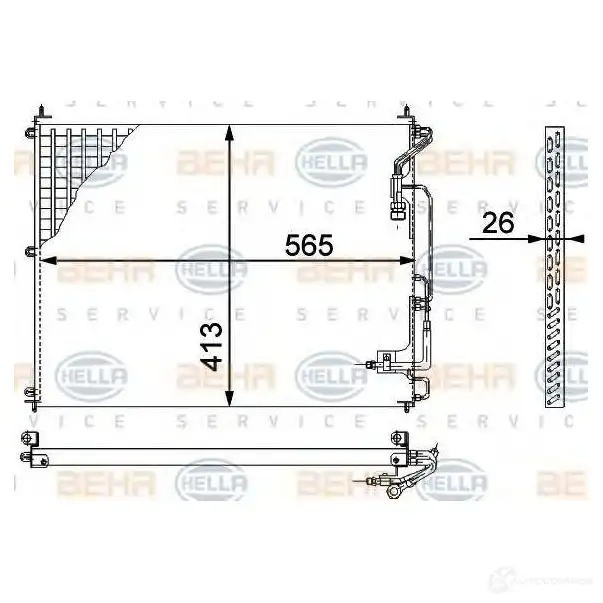 Радиатор кондиционера HELLA _BEHR HELLA SERVICE_ 39483 8fc351317221 VUXAN