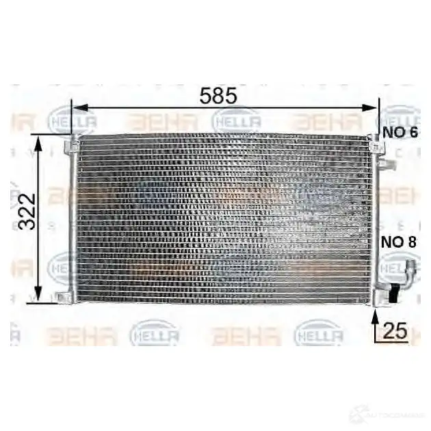 Радиатор кондиционера HELLA 29ZCO 8fc351038221 38848 _BEHR HELLA SERVICE_ изображение 0