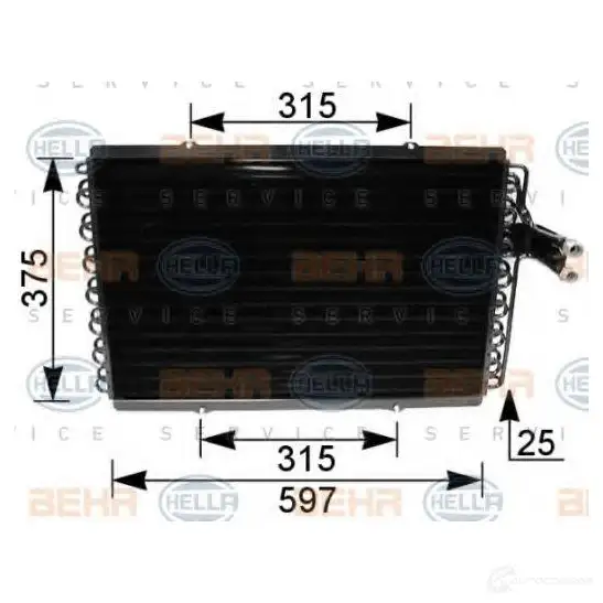 Радиатор кондиционера HELLA _BEHR HELLA SERVICE_ 8fc351036051 ZYPVTMG 38697