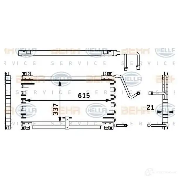Радиатор кондиционера HELLA 39523 6GPVAU5 8fc351317681 _BEHR HELLA SERVICE_