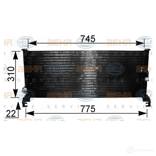 Радиатор кондиционера HELLA _BEHR HELLA SERVICE_ 10DIC7 38744 8fc351036631