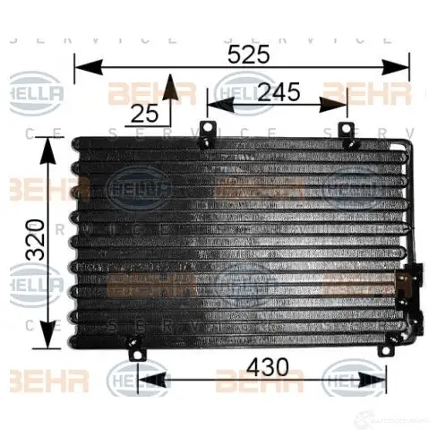 Радиатор кондиционера HELLA 8fc351036741 _BEHR HELLA SERVICE_ 6XMGS 38751