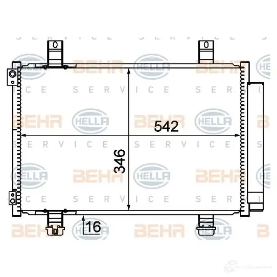 Радиатор кондиционера HELLA _BEHR HELLA SERVICE_ YFC7GF 8fc351310291 39444