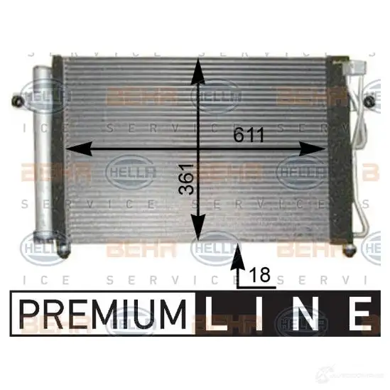 Радиатор кондиционера HELLA PLSFT 8fc351302291 _BEHR HELLA SERVICE_ 39147