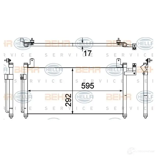 Радиатор кондиционера HELLA _BEHR HELLA SERVICE_ MMZDDO2 39297 8fc351304361 изображение 0