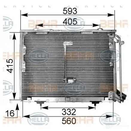 Радиатор кондиционера HELLA 8fc351036014 38693 DH4ZLD2 _BEHR HELLA SERVICE_