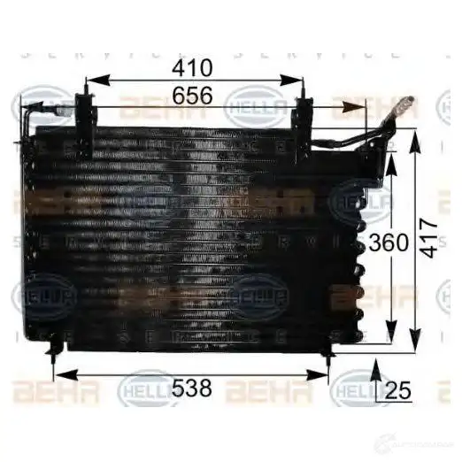 Радиатор кондиционера HELLA 8fc351036781 Z2HX9 38754 _BEHR HELLA SERVICE_