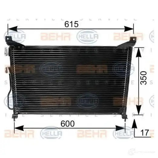 Радиатор кондиционера HELLA 38659 8fc351035321 _BEHR HELLA SERVICE_ W0DRF