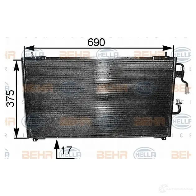 Радиатор кондиционера HELLA _BEHR HELLA SERVICE_ 38706 NUM7RB9 8fc351036171 изображение 0