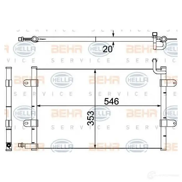 Радиатор кондиционера HELLA 39293 R290I1 _BEHR HELLA SERVICE_ 8fc351304321