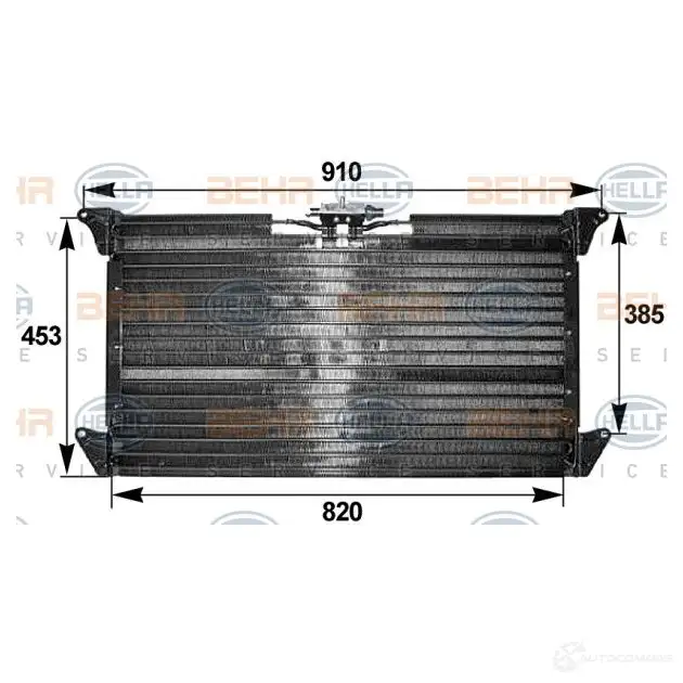 Радиатор кондиционера HELLA 38934 8fc351300191 YF5PYFF _BEHR HELLA SERVICE_