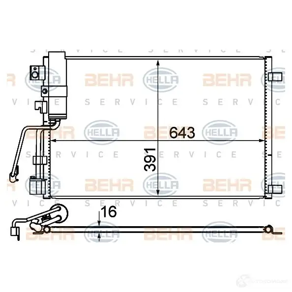 Радиатор кондиционера HELLA _BEHR HELLA SERVICE_ 39431 8fc351310141 KFWTYU