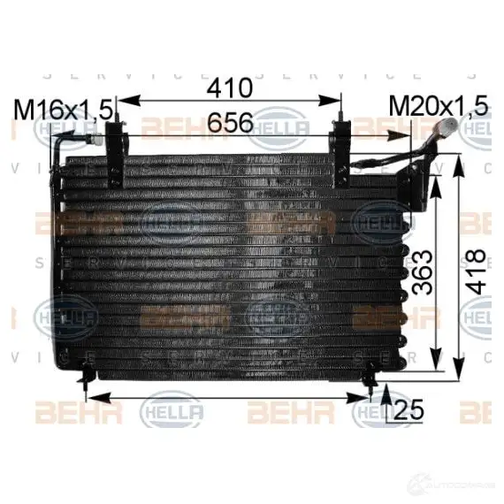 Радиатор кондиционера HELLA VXDPJO 38749 _BEHR HELLA SERVICE_ 8fc351036711 изображение 0