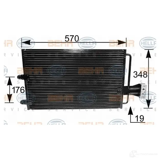 Радиатор кондиционера HELLA 38651 _BEHR HELLA SERVICE_ X7FKB 8fc351035231