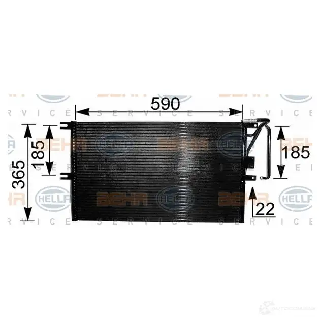 Радиатор кондиционера HELLA 38814 8fc351037621 _BEHR HELLA SERVICE_ FE4EFX1