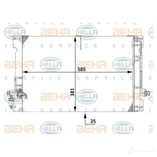 Радиатор кондиционера HELLA 8fc351037091 38766 F8214 _BEHR HELLA SERVICE_