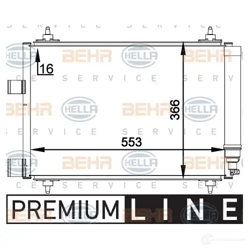 Радиатор кондиционера HELLA 38988 OE541KC _BEHR HELLA SERVICE_ 8fc351300661