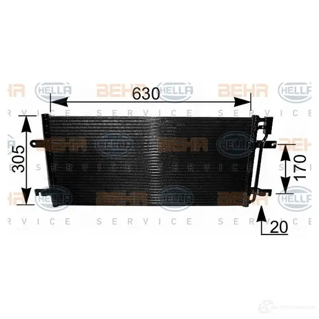 Радиатор кондиционера HELLA 6VQ06BH _BEHR HELLA SERVICE_ 38822 8fc351037701