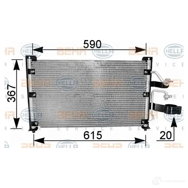 Радиатор кондиционера HELLA LPCSC0 38778 _BEHR HELLA SERVICE_ 8fc351037211