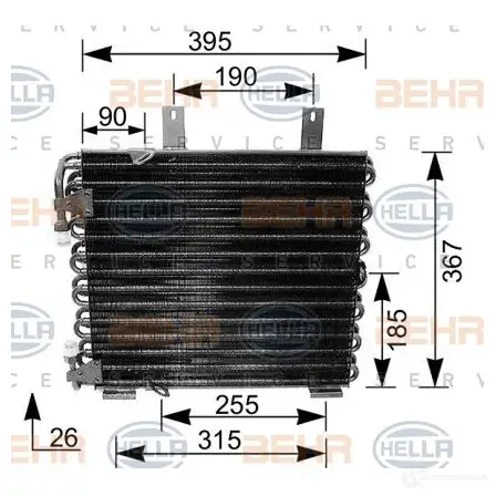 Радиатор кондиционера HELLA 38678 B7YSYPJ _BEHR HELLA SERVICE_ 8fc351035621