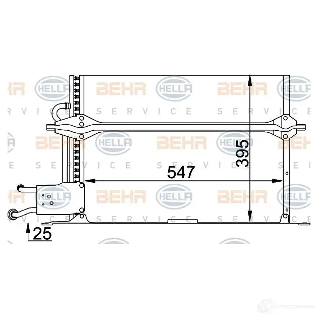 Радиатор кондиционера HELLA _BEHR HELLA SERVICE_ 8fc351035291 38656 58LP6W изображение 0