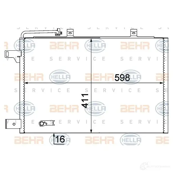 Радиатор кондиционера HELLA 39102 _BEHR HELLA SERVICE_ HN5IRAT 8fc351301684 изображение 0