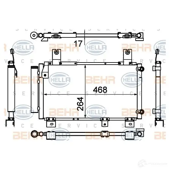 Радиатор кондиционера HELLA 39464 WADOS 8fc351310741 _BEHR HELLA SERVICE_