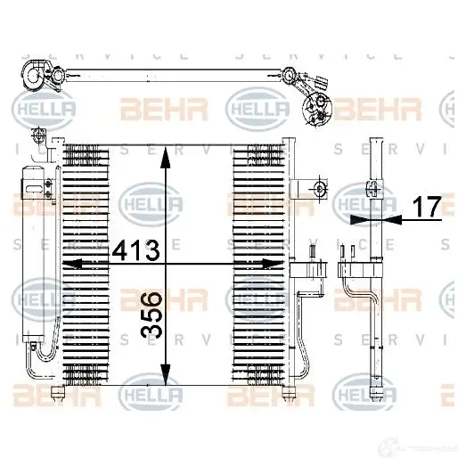 Радиатор кондиционера HELLA JMJFH0L 39537 _BEHR HELLA SERVICE_ 8fc351318041 изображение 0