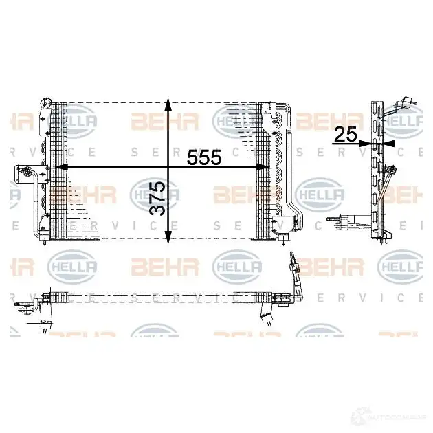 Радиатор кондиционера HELLA 8fc351036021 _BEHR HELLA SERVICE_ 38694 53QEHE9 изображение 0