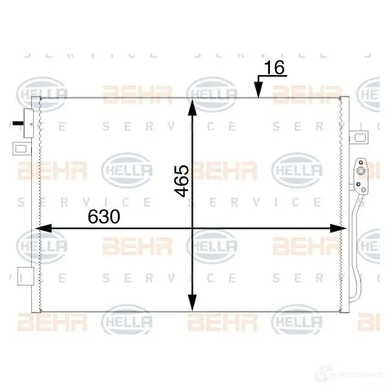 Радиатор кондиционера HELLA 4045621527365 HBA MGH 1424388270 8fc351004744