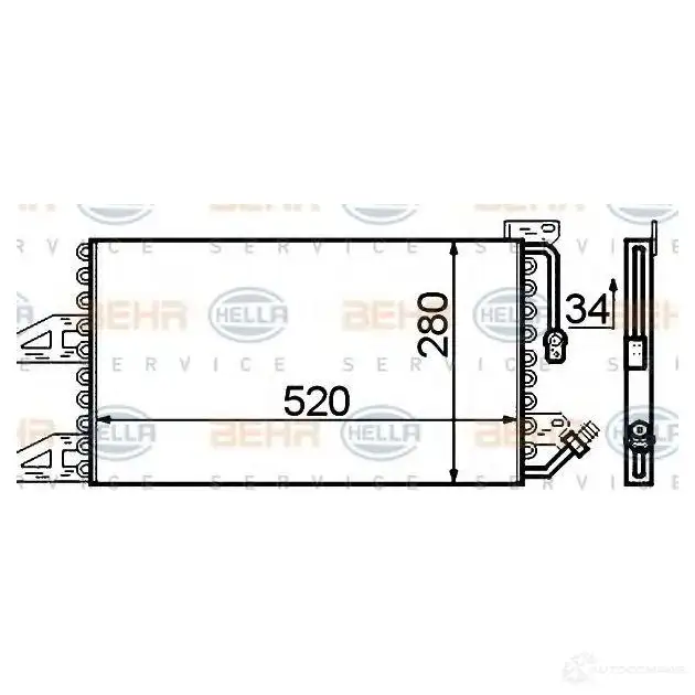 Радиатор кондиционера HELLA OK9I4 _BEHR HELLA SERVICE_ 8fc351306031 39339