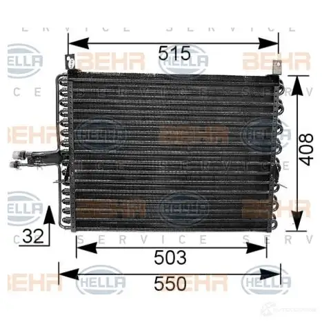 Радиатор кондиционера HELLA 8fc351035751 38688 _BEHR HELLA SERVICE_ 0B5TGT9