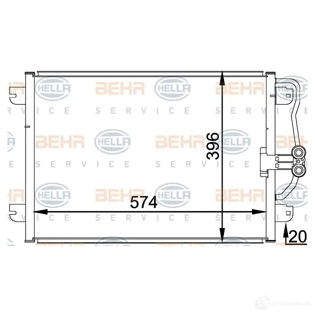 Радиатор кондиционера HELLA _BEHR HELLA SERVICE_ 38824 ABT7T 8fc351037751