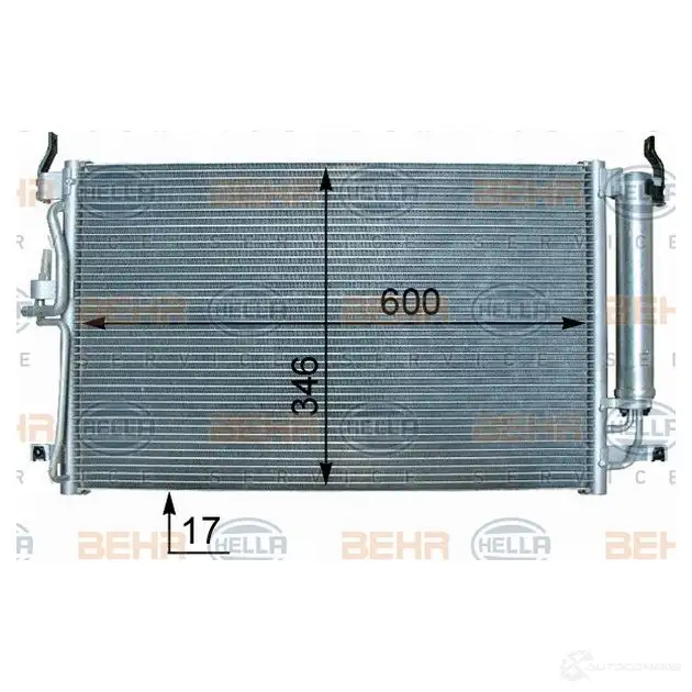 Радиатор кондиционера HELLA 39185 8fc351302681 _BEHR HELLA SERVICE_ 6KXDCF