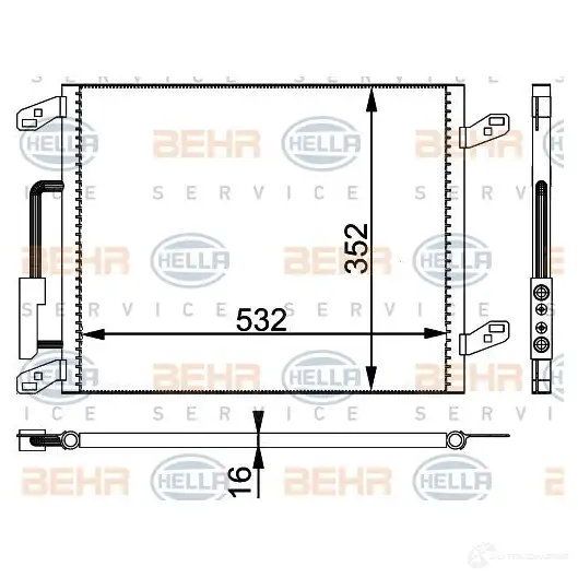 Радиатор кондиционера HELLA 39016 8fc351301101 UK3H4N _BEHR HELLA SERVICE_
