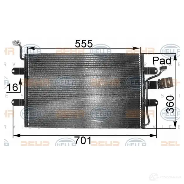 Радиатор кондиционера HELLA _BEHR HELLA SERVICE_ 38890 8fc351038691 4SO9JA7