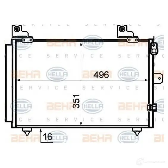 Радиатор кондиционера HELLA 8fc351319201 39587 _BEHR HELLA SERVICE_ RDL5C0