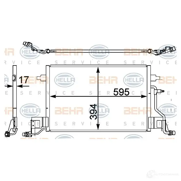 Радиатор кондиционера HELLA PBW9HFX 39163 _BEHR HELLA SERVICE_ 8fc351302431