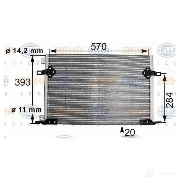 Радиатор кондиционера HELLA IUPAX _BEHR HELLA SERVICE_ 8fc351301261 39038 изображение 0