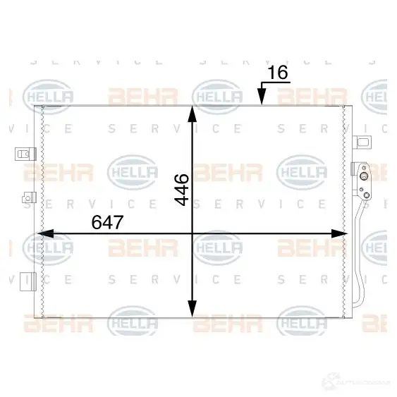 Радиатор кондиционера HELLA 7F53NR X 8fc351004734 4045621527358 1424388269 изображение 0