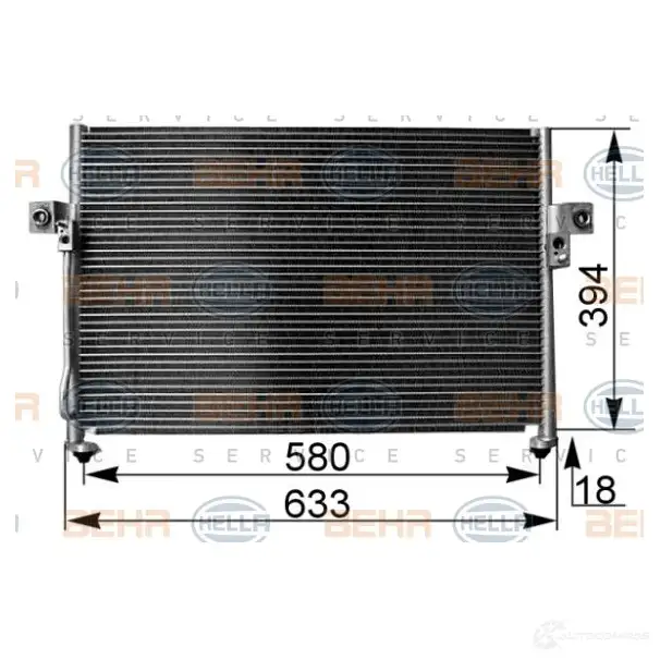 Радиатор кондиционера HELLA 38898 4K6R3W _BEHR HELLA SERVICE_ 8fc351038761