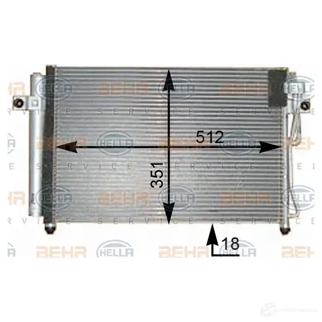 Радиатор кондиционера HELLA _BEHR HELLA SERVICE_ 39148 8fc351302301 CGQFP8G