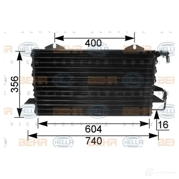 Радиатор кондиционера HELLA 8fc351035541 _BEHR HELLA SERVICE_ RD6407 38672