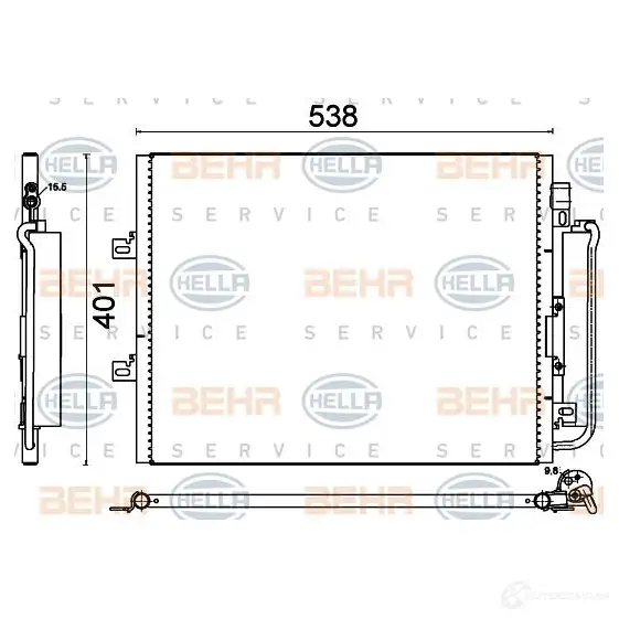 Радиатор кондиционера HELLA 39459 BBAUF _BEHR HELLA SERVICE_ 8fc351310691