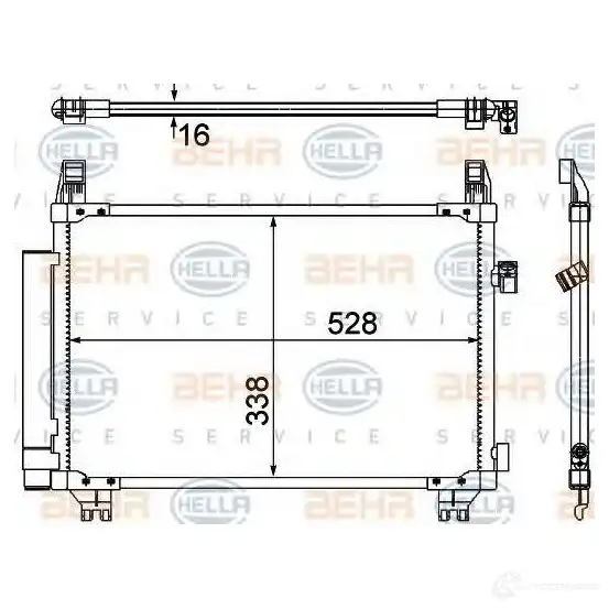 Радиатор кондиционера HELLA 39381 8fc351307671 YOIK8 _BEHR HELLA SERVICE_