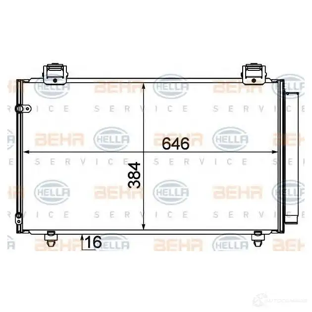 Радиатор кондиционера HELLA 8PM26N 39436 8fc351310191 _BEHR HELLA SERVICE_