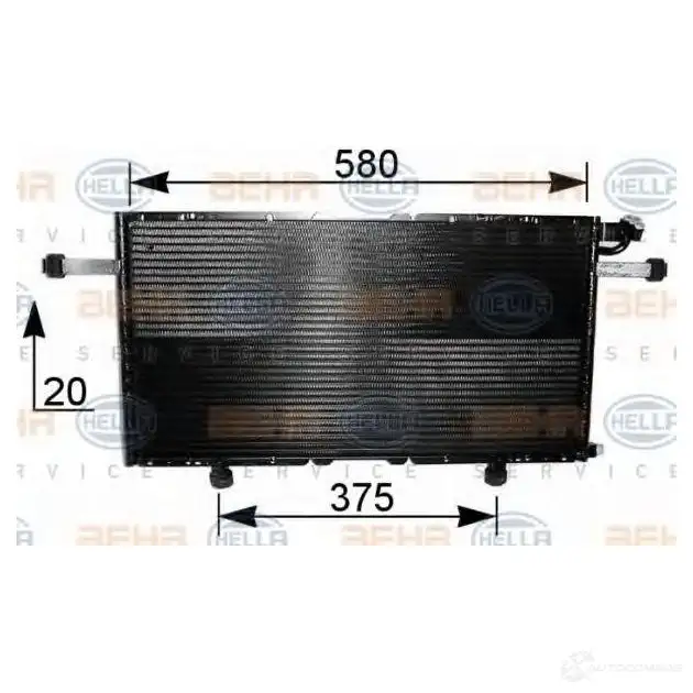 Радиатор кондиционера HELLA AHX27 38812 8fc351037601 _BEHR HELLA SERVICE_
