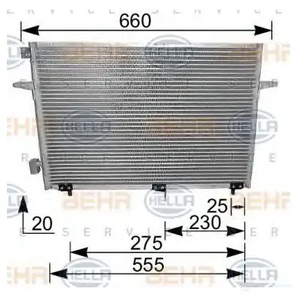 Радиатор кондиционера HELLA 1AFOEO _BEHR HELLA SERVICE_ 8fc351036251 38712 изображение 0