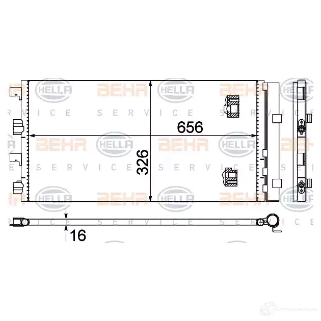 Радиатор кондиционера HELLA 39598 8fc351319294 4045621513528 LVKP S - Изображение 1